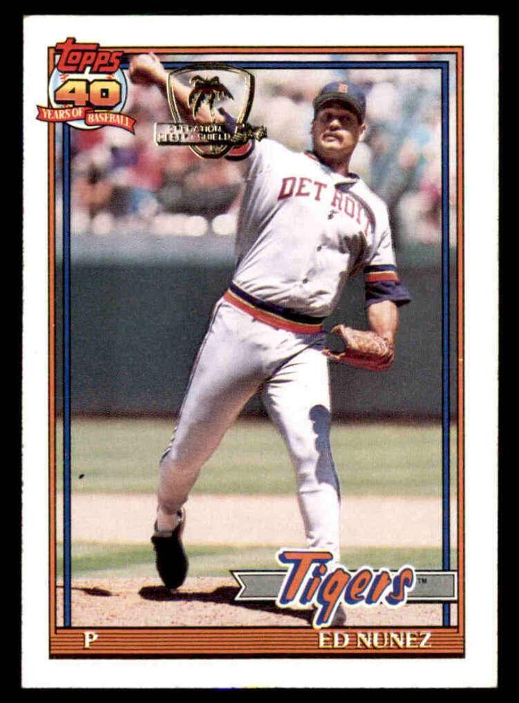 1991 Topps Baseball Ed Nunez #106
