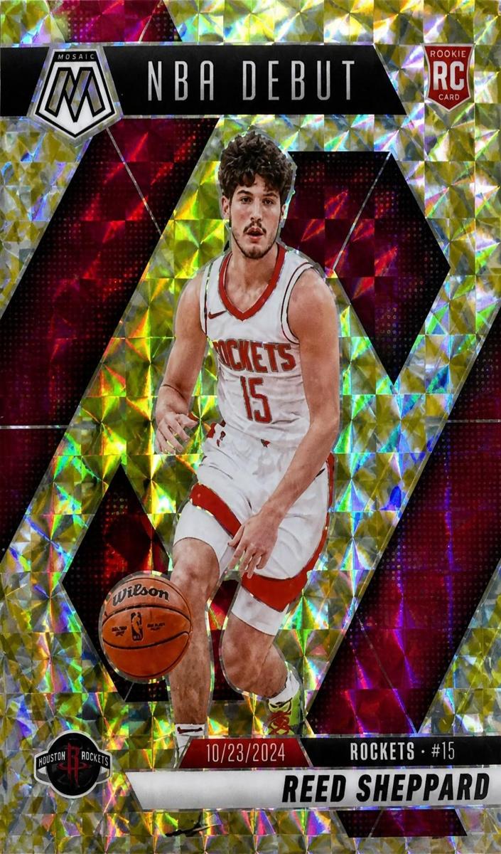 2024 Panini Mosaic Basketball Gold Snakeskin Reed Sheppard #252