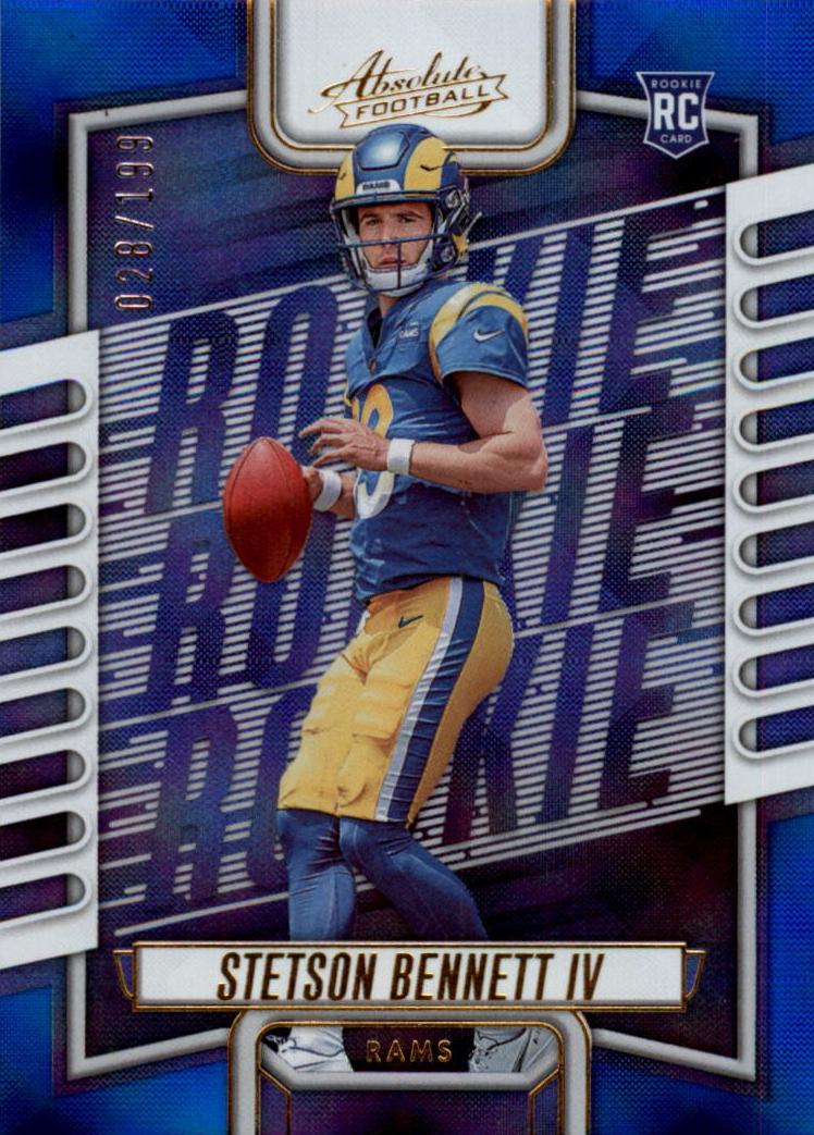 2023 Panini Absolute Football Blue Diamonds Stetson Bennett IV #136
