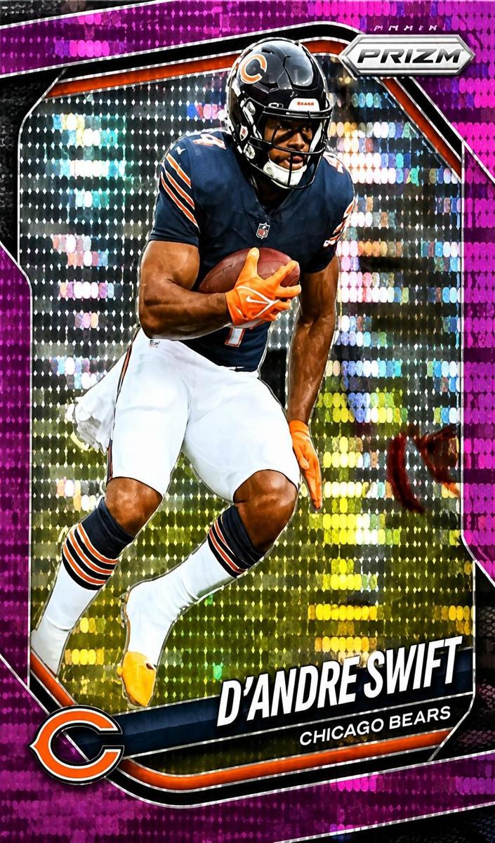 2025 Panini Prizm Football Purple Pulsar D'Andre Swift #236