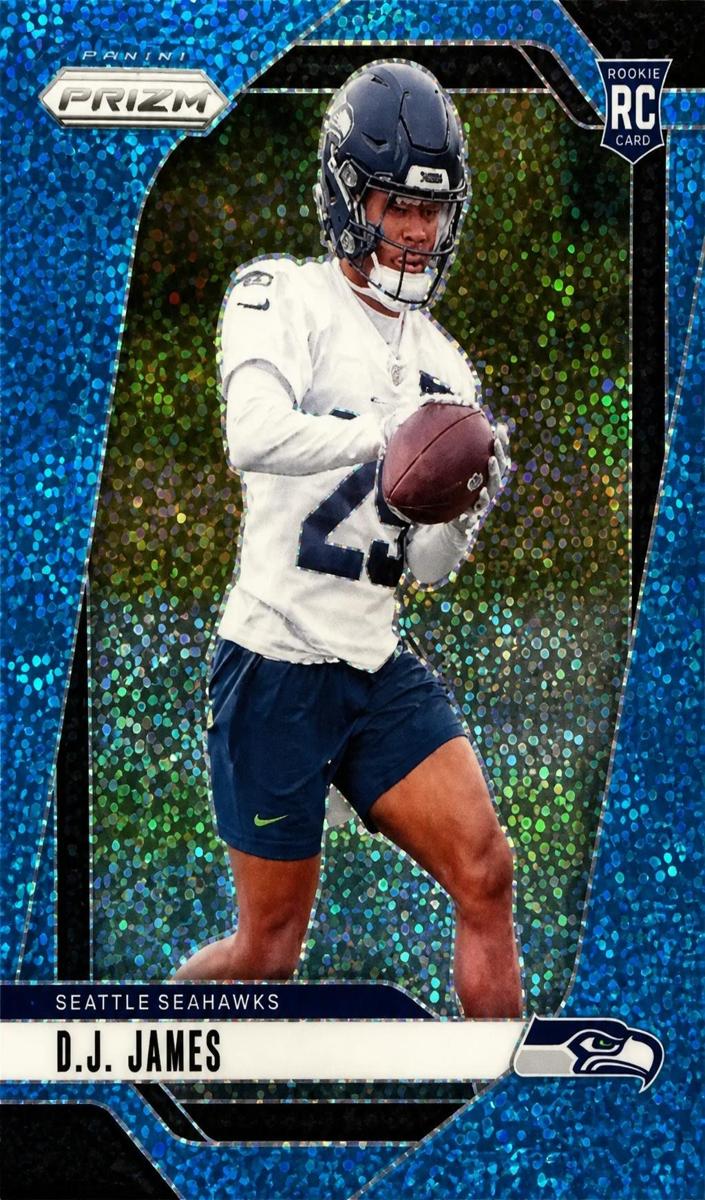 2024 Panini Prizm Football Blue Sparkle D.J. James #322