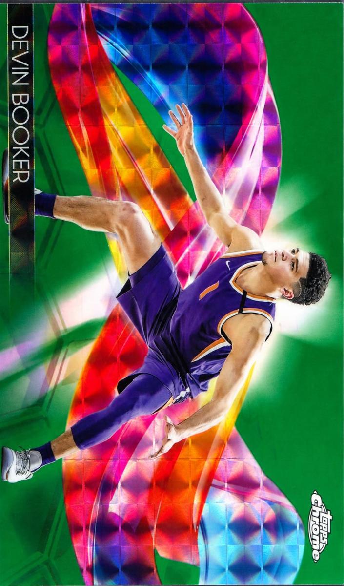 2023 Topps Chrome Basketball Green Geometric Devin Booker #H-18 PSA 10
