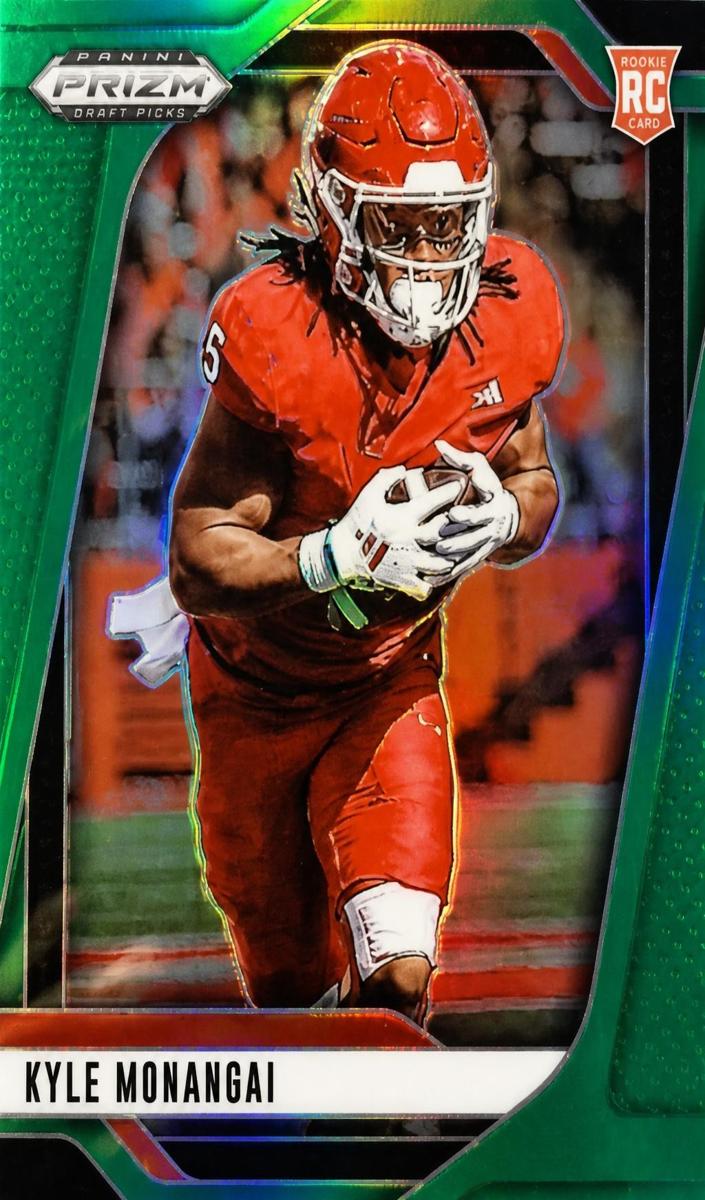 2025 Panini Prizm Draft Picks Football Green Kyle Monangai #108