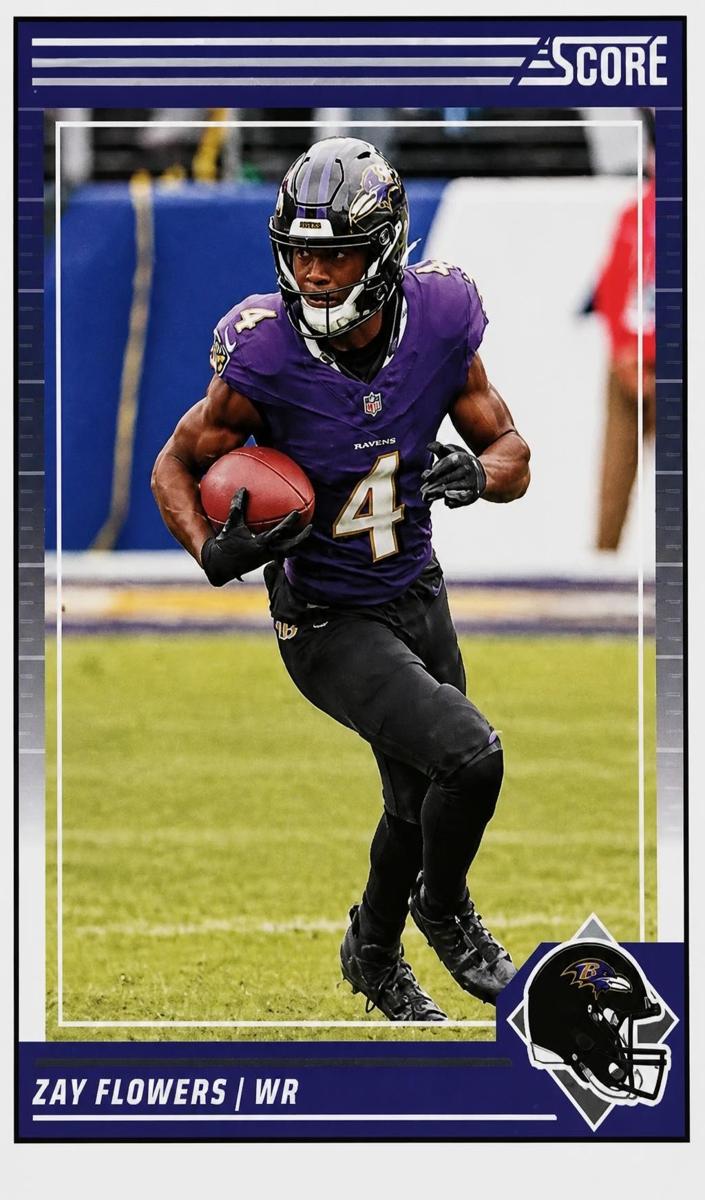 2024 Panini Score Football Zay Flowers #23 PSA 9