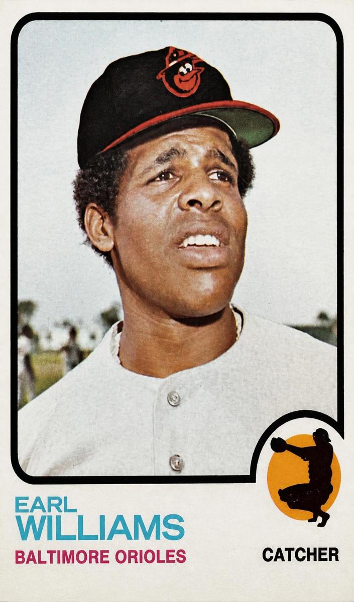 1973 Topps Baseball No Gap in Border Earl Williams #504 PSA 9