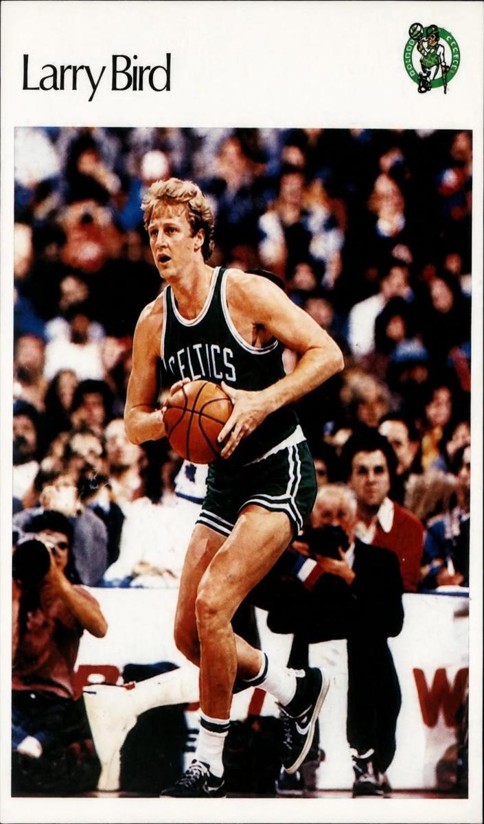 1986 Super Canasta Stickers Spanish Basketball Larry Bird #NNO