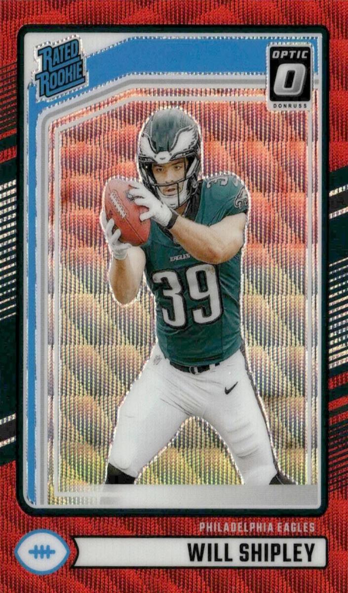 2024 Panini Donruss Football Red Wave Will Shipley #312 PSA 10