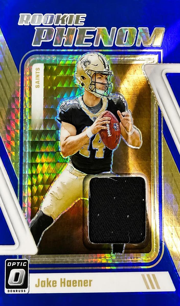 2023 Donruss Optic Football Blue Hyper Jake Haener #RP-JHA
