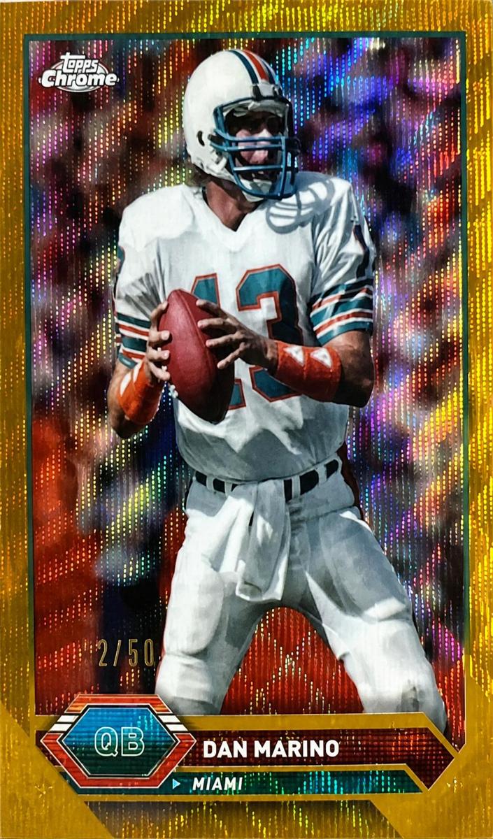 2023 Topps Composite Football Gold Wave Refractor Dan Marino #12 PSA 10