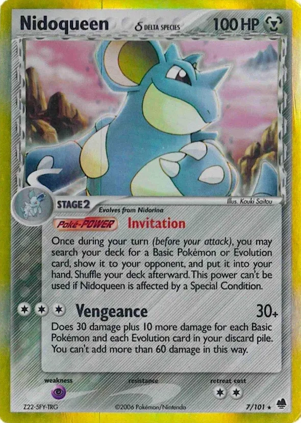 2006 Pokemon EX Dragon Frontiers Nidoqueen #7 PSA 9