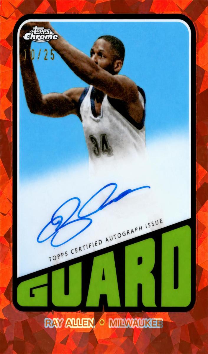 2023 Topps Chrome Sapphire Basketball Orange Ray Allen #TA-RA