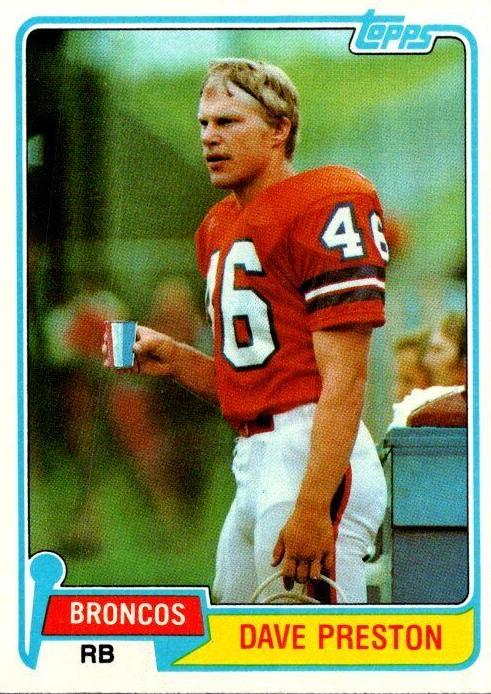1981 Topps Football Dave Preston #52 PSA 10