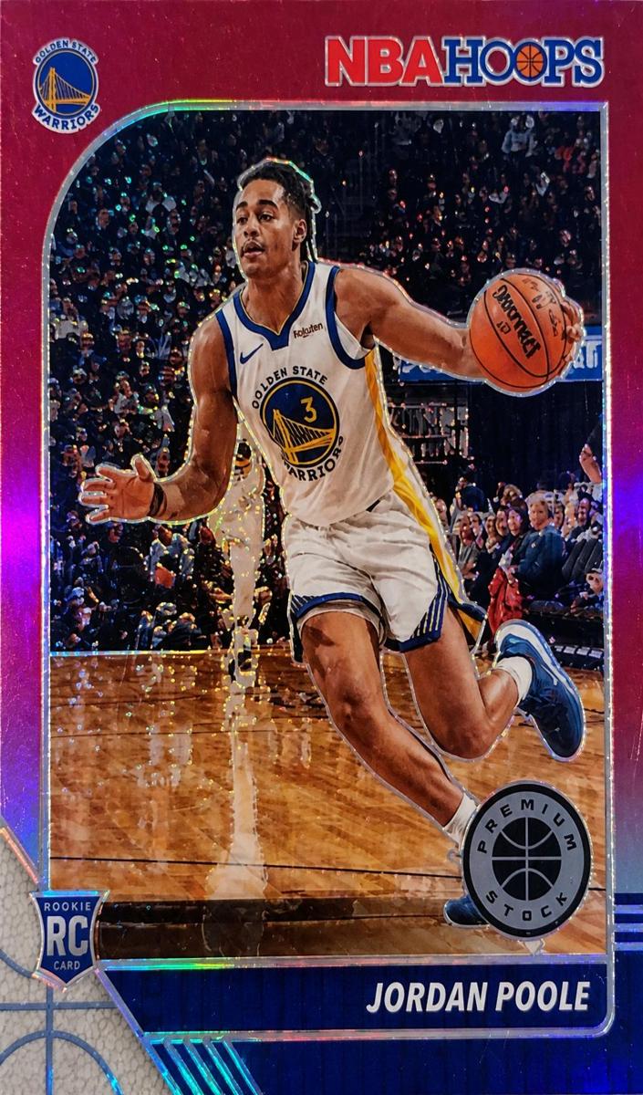 2019 Panini Hoops Premium Stock Basketball Red Jordan Poole #223 PSA 9