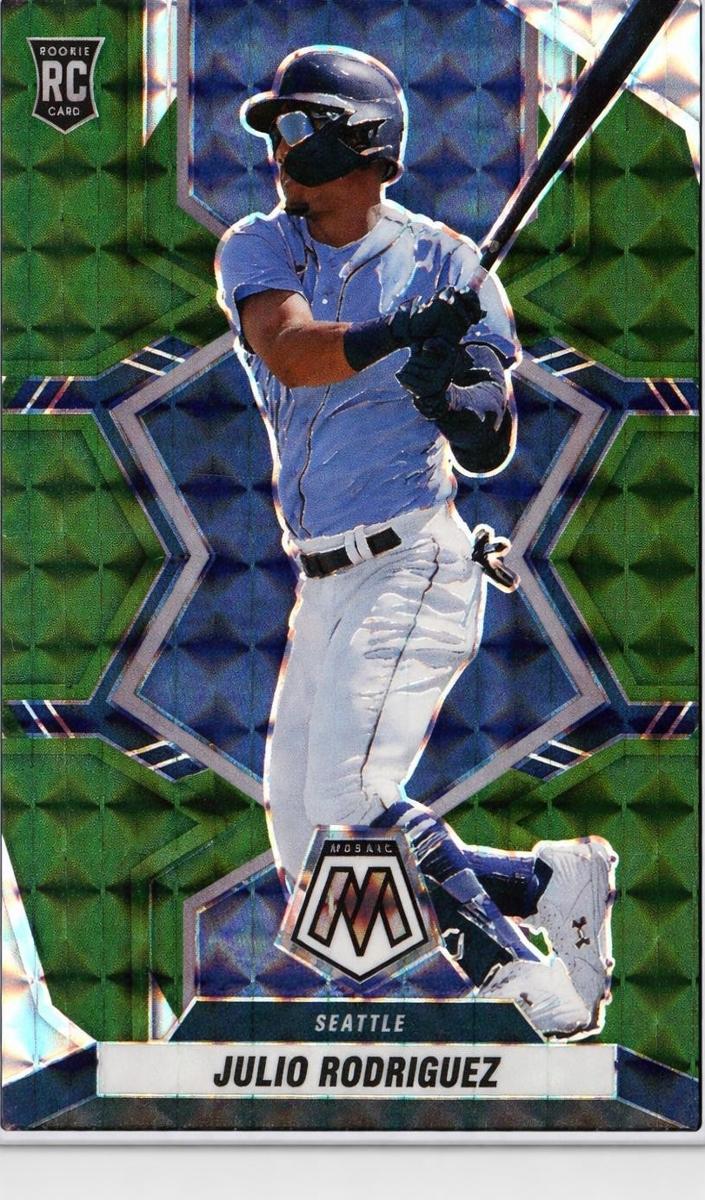 2022 Panini Mosaic Baseball Green Mosaic Julio Rodriguez #274 PSA 9