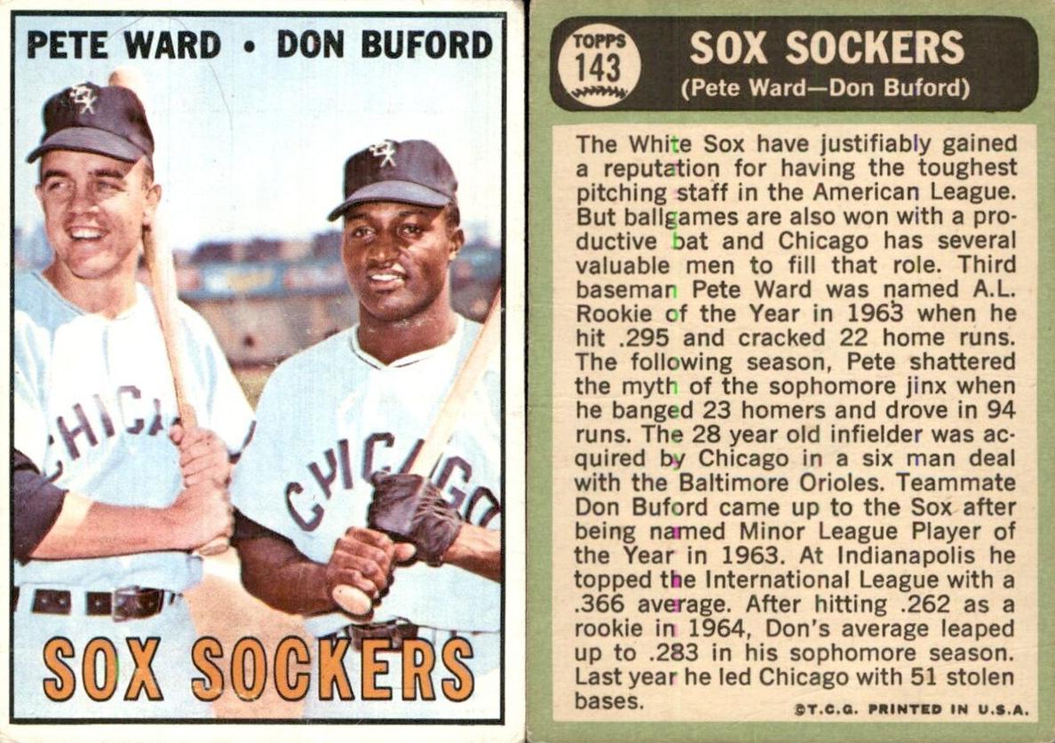 1967 Topps Baseball Sox Sockers #143