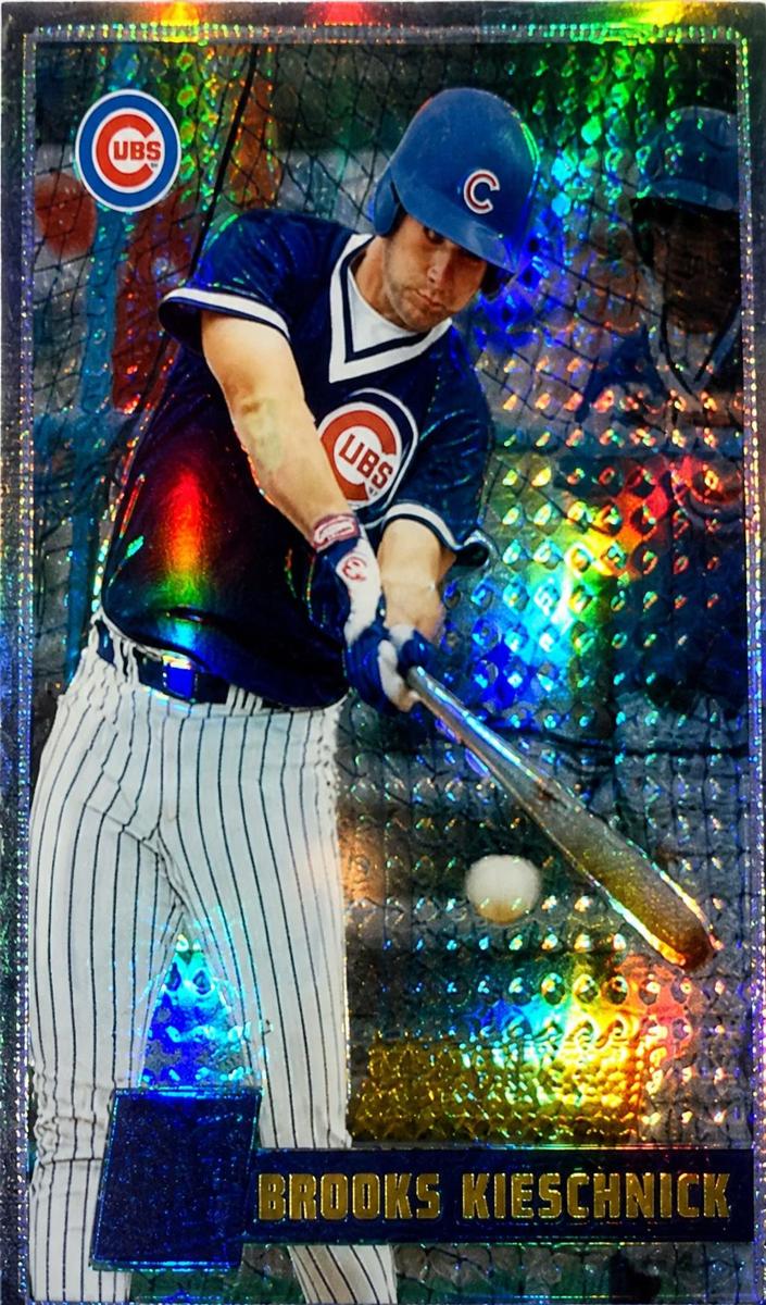 1996 Topps Chrome Baseball Refractor Brooks Kieschnick #136 PSA 8
