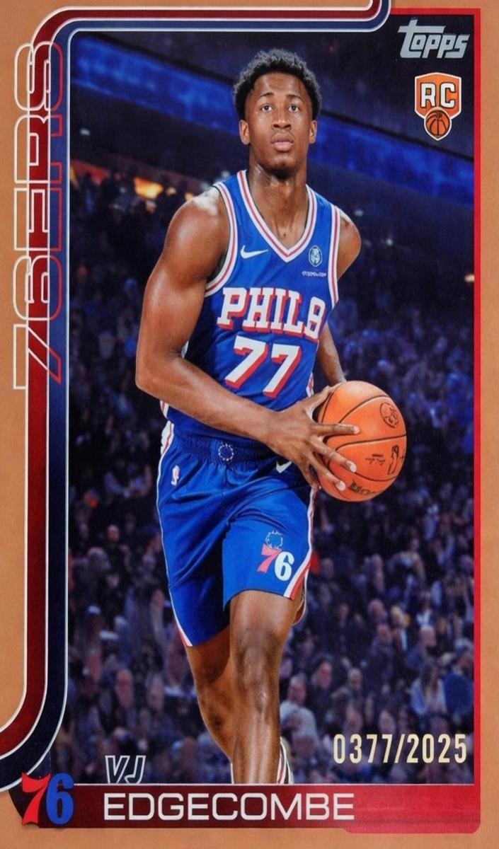 2025 Topps Basketball Gold VJ Edgecombe #203 PSA 9