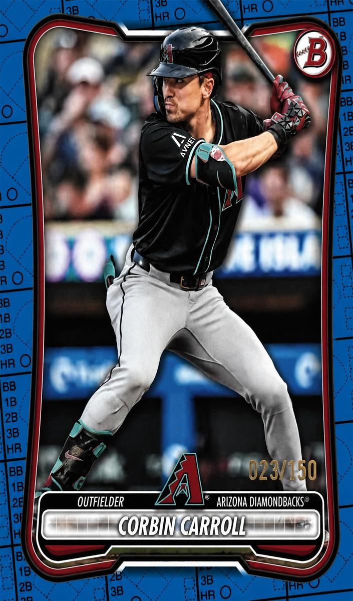 2026 Bowman Baseball Blue Pattern Corbin Carroll #80