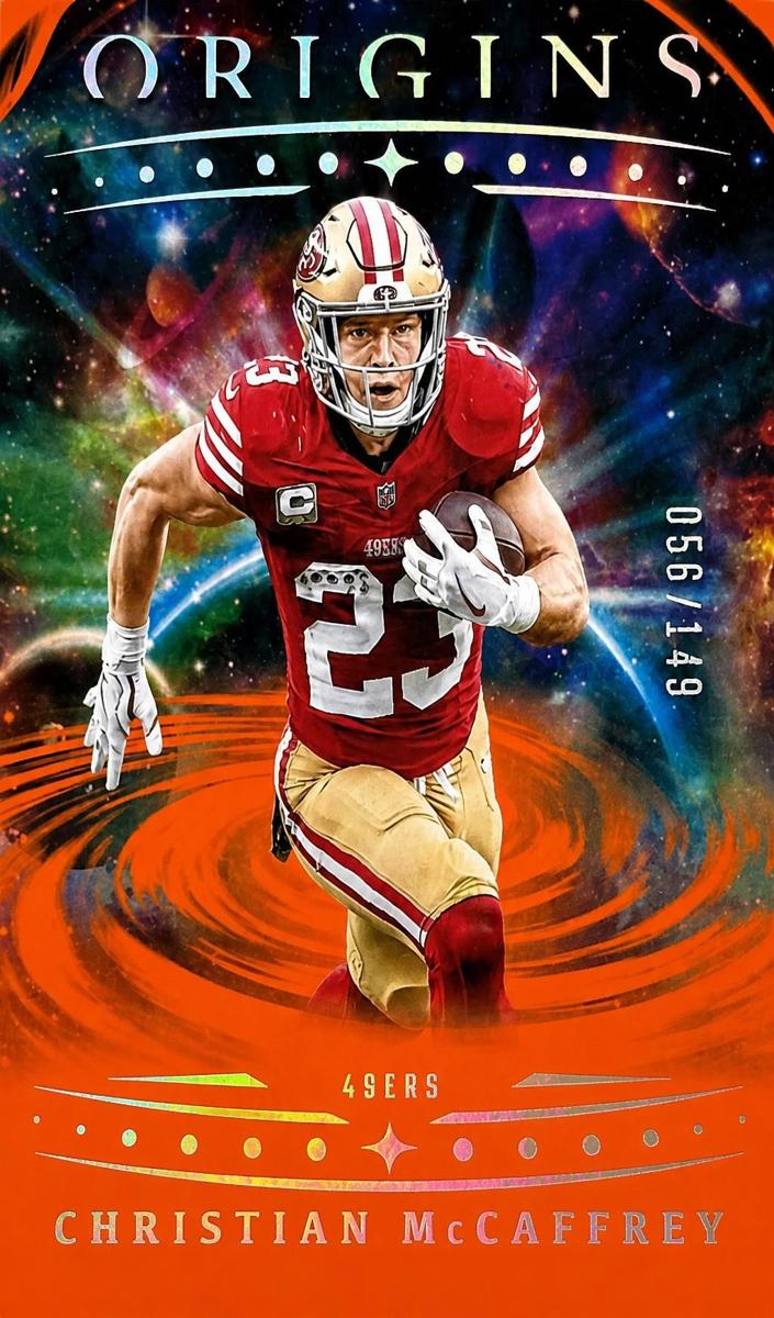 2025 Panini Origins Football Orange Christian McCaffrey #85