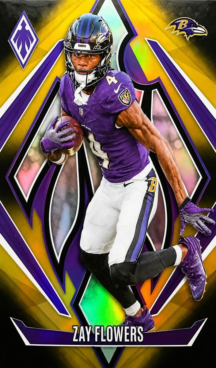 2024 Panini Phoenix Football Gold Fade Zay Flowers #150