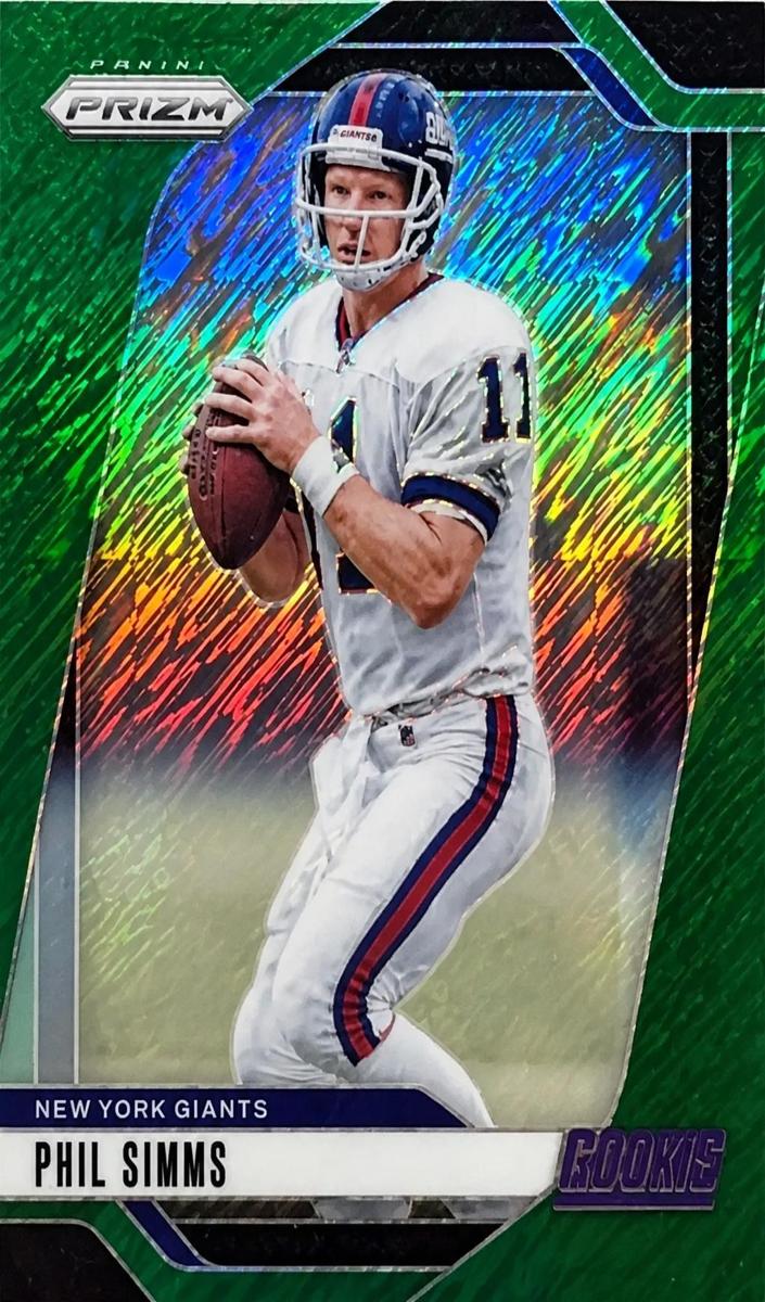 2024 Panini Prizm Football Green Shimmer Phil Simms #218 BGS 9
