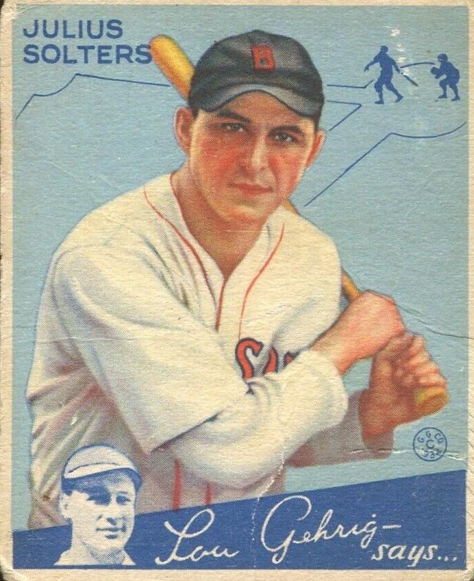 1934 R320 Goudey Baseball Julius Solters #30