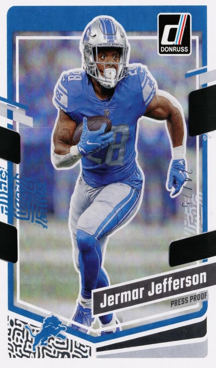 2023 Panini Donruss Football Press Proof Silver Die-Cut Jermar Jefferson #100