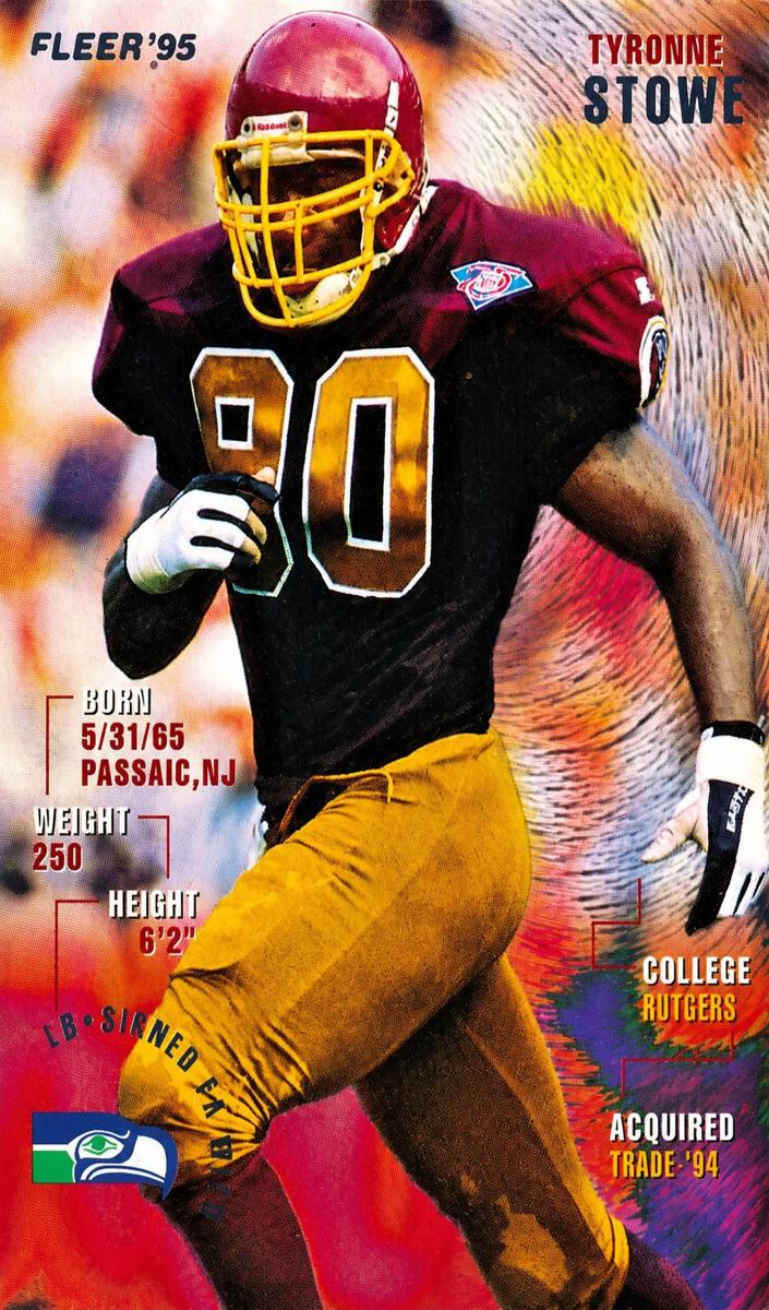 1995 Fleer Football Tyronne Stowe #393