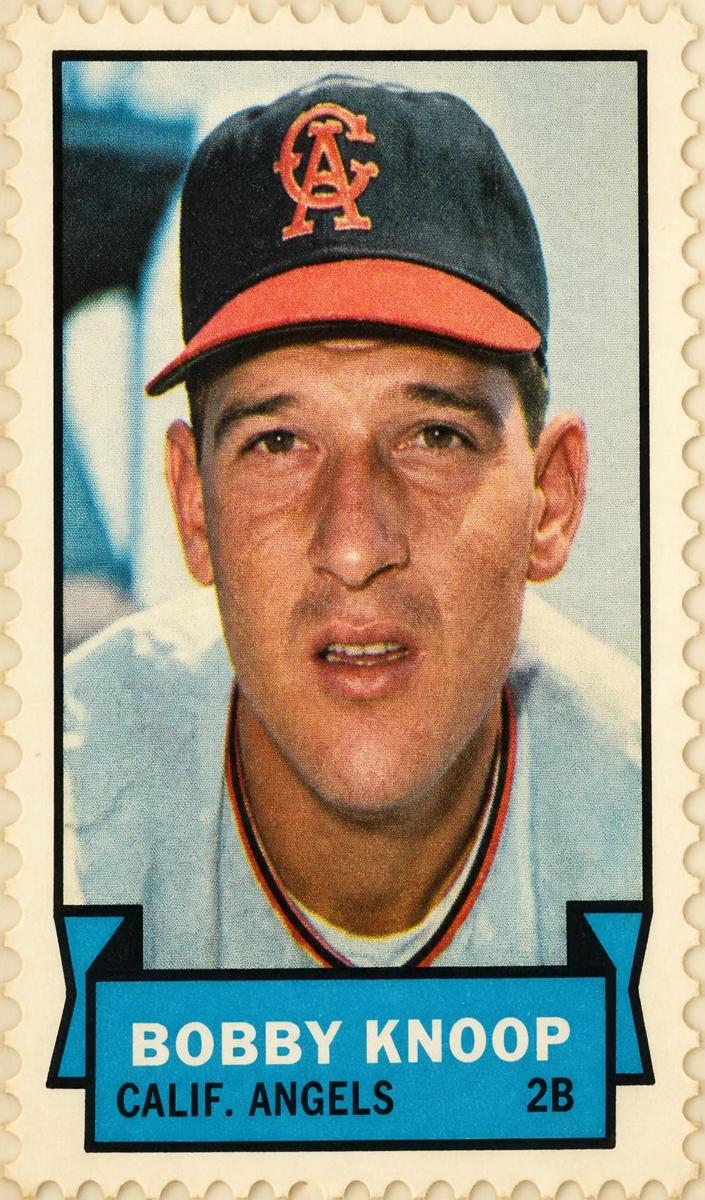 1969 Topps Stamps Baseball Bobby Knoop #NNO PSA 7