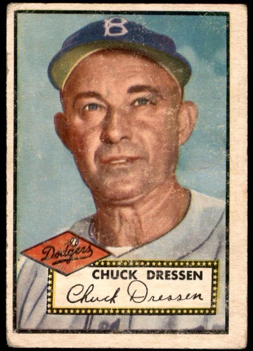 1952 Topps Baseball Chuck Dressen #377 PSA 5.5