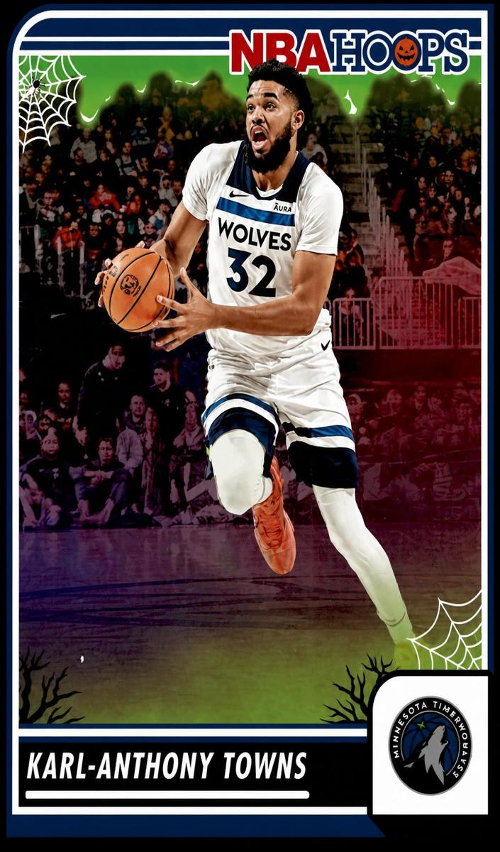 2023 Panini Haunted Hoops Basketball Holo Webs Karl-Anthony Towns #275