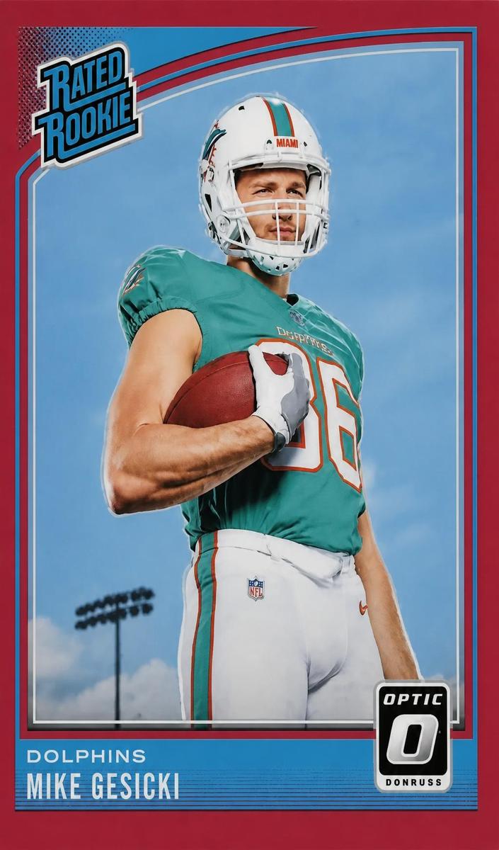 2018 Donruss Optic Football Pink Mike Gesicki #187 PSA 9