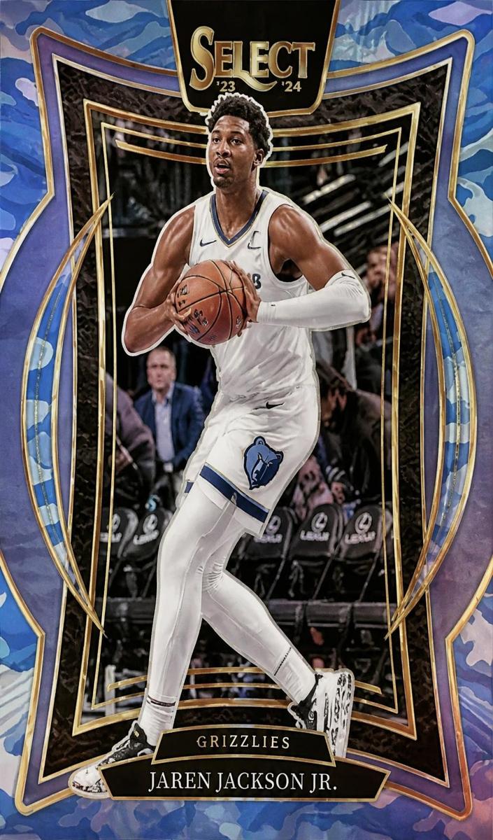 2024 Panini Select Basketball Blue Camo Jaren Jackson Jr. #48
