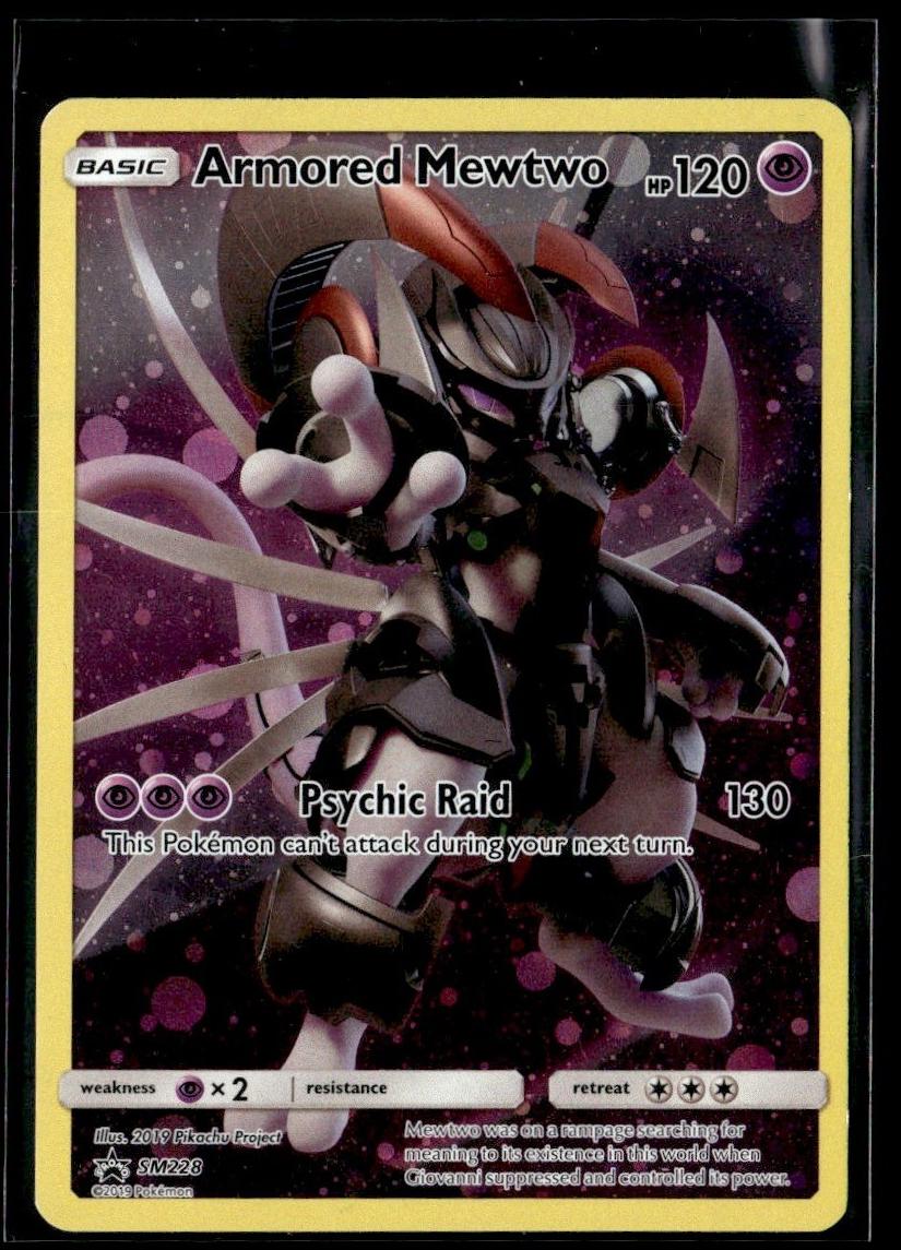 2019 Pokemon Sun & Moon Black Star Promo Armored Mewtwo #SM228