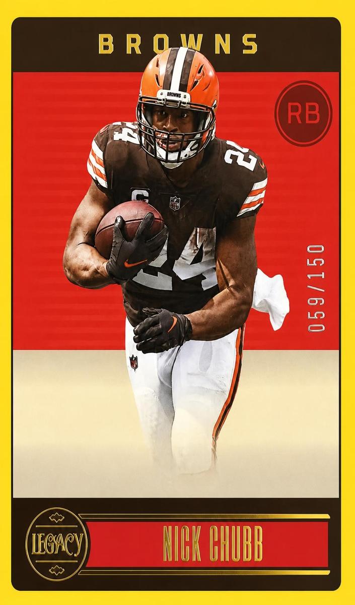 2023 Panini Legacy Football Yellow Nick Chubb #22