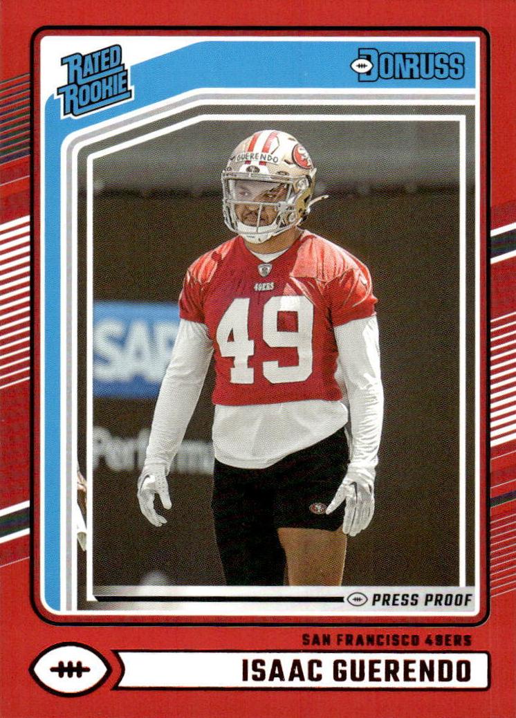 2024 Panini Donruss Football Press Proof Red Isaac Guerendo #336
