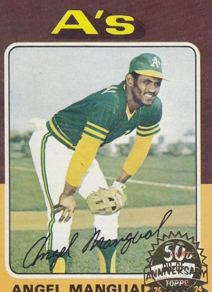 1975 Topps Baseball Angel Mangual #452 PSA 7.5