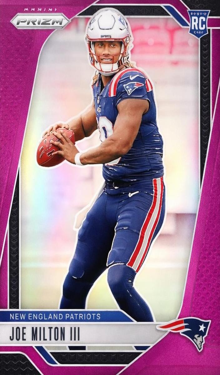 2024 Panini Prizm Football Purple Joe Milton III #354 PSA 9