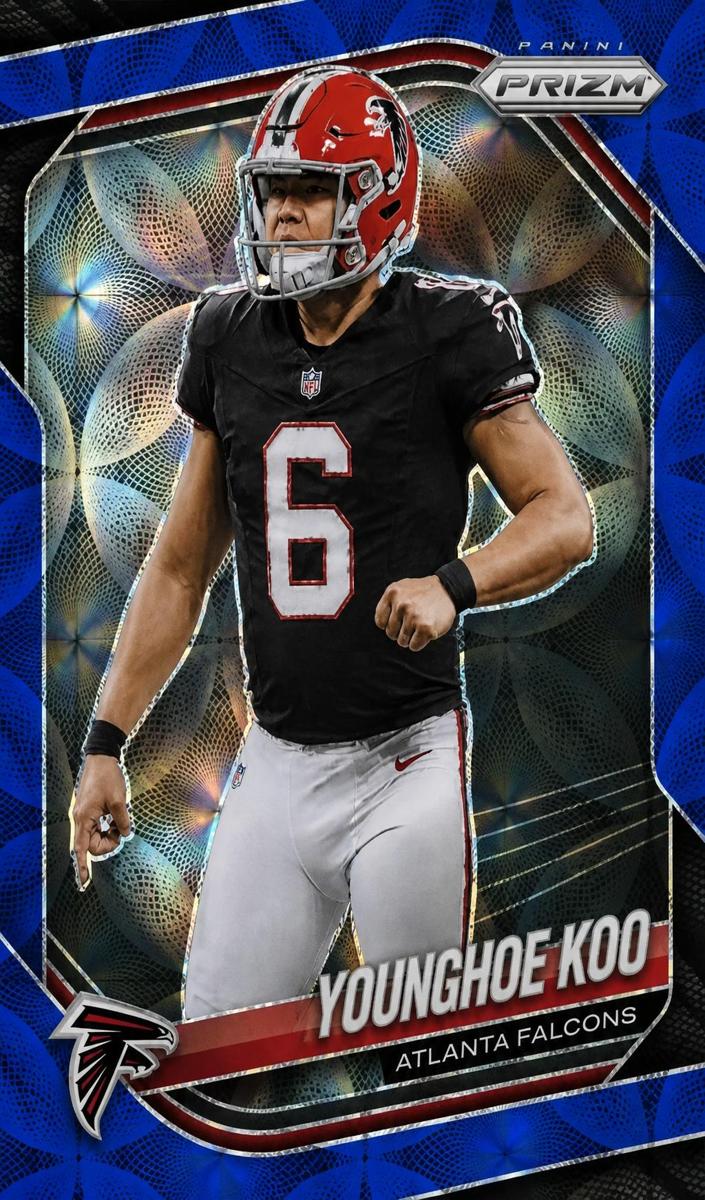 2025 Panini Prizm Football Choice Blue Younghoe Koo #131