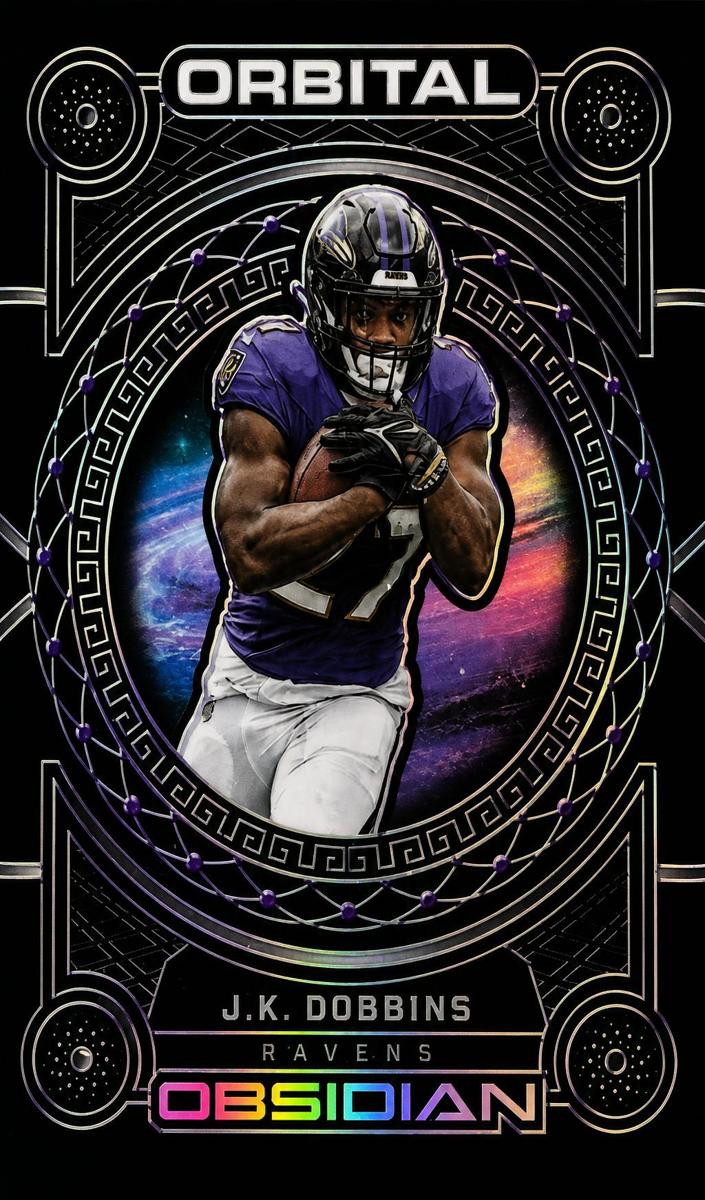2023 Panini Obsidian Football Electric Etch Purple J.K. Dobbins #2