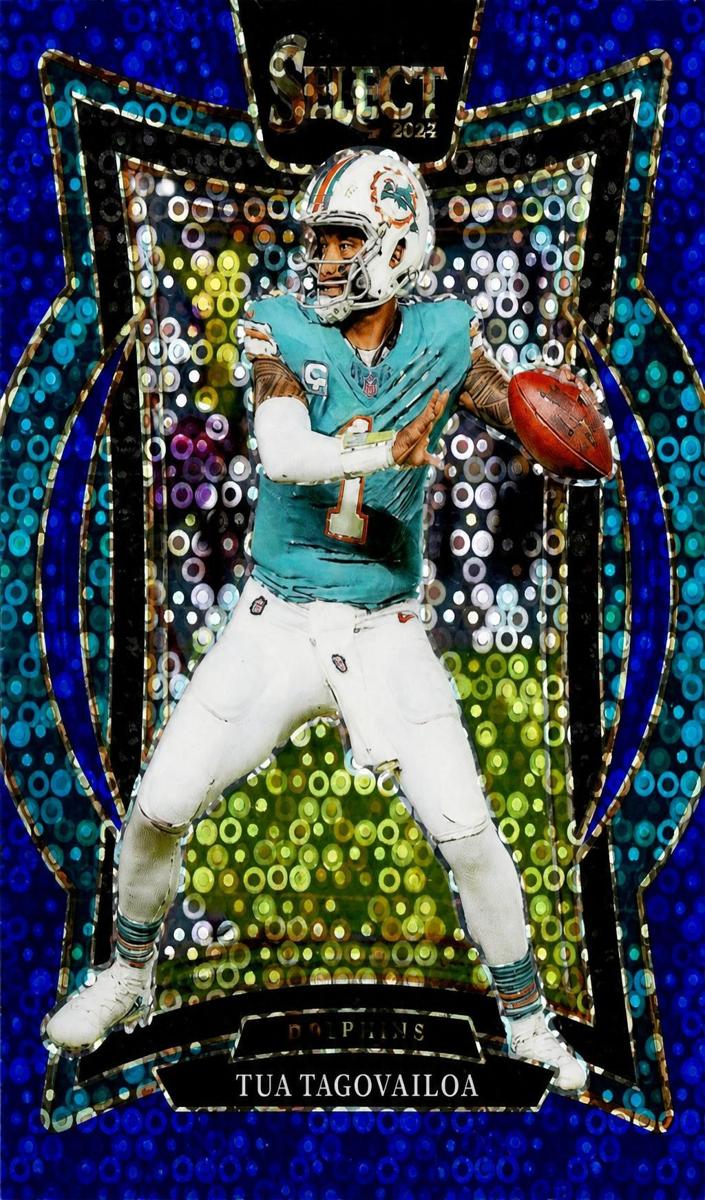 2024 Panini Select Football Blue Disco Tua Tagovailoa #99