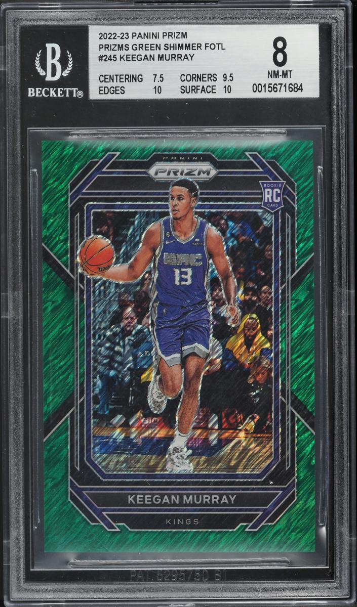 2022 Panini Prizm Basketball Green Shimmer FOTL Keegan Murray #245