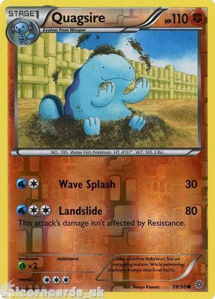 2015 Pokemon XY Ancient Origins Reverse Holo Quagsire #39 CGC 8.5