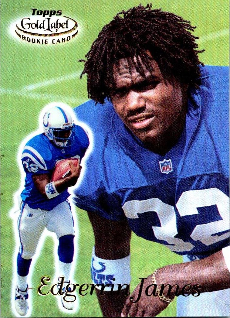 1999 Topps Gold Label Football Edgerrin James #100