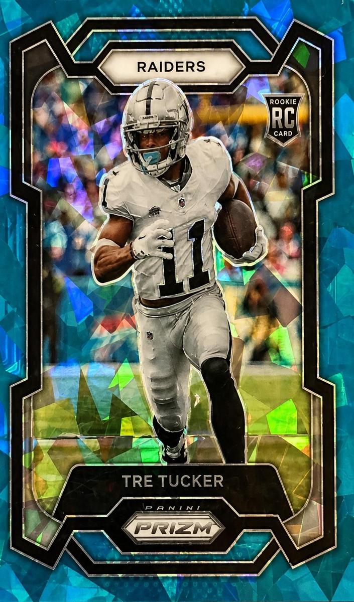 2023 Panini Prizm Football Blue Ice Tre Tucker #362