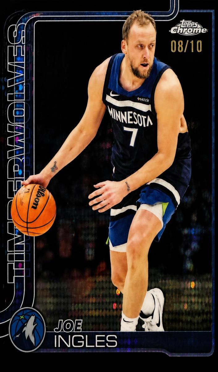 2025 Topps Chrome Basketball Pulsar Black Refractor Joe Ingles #142