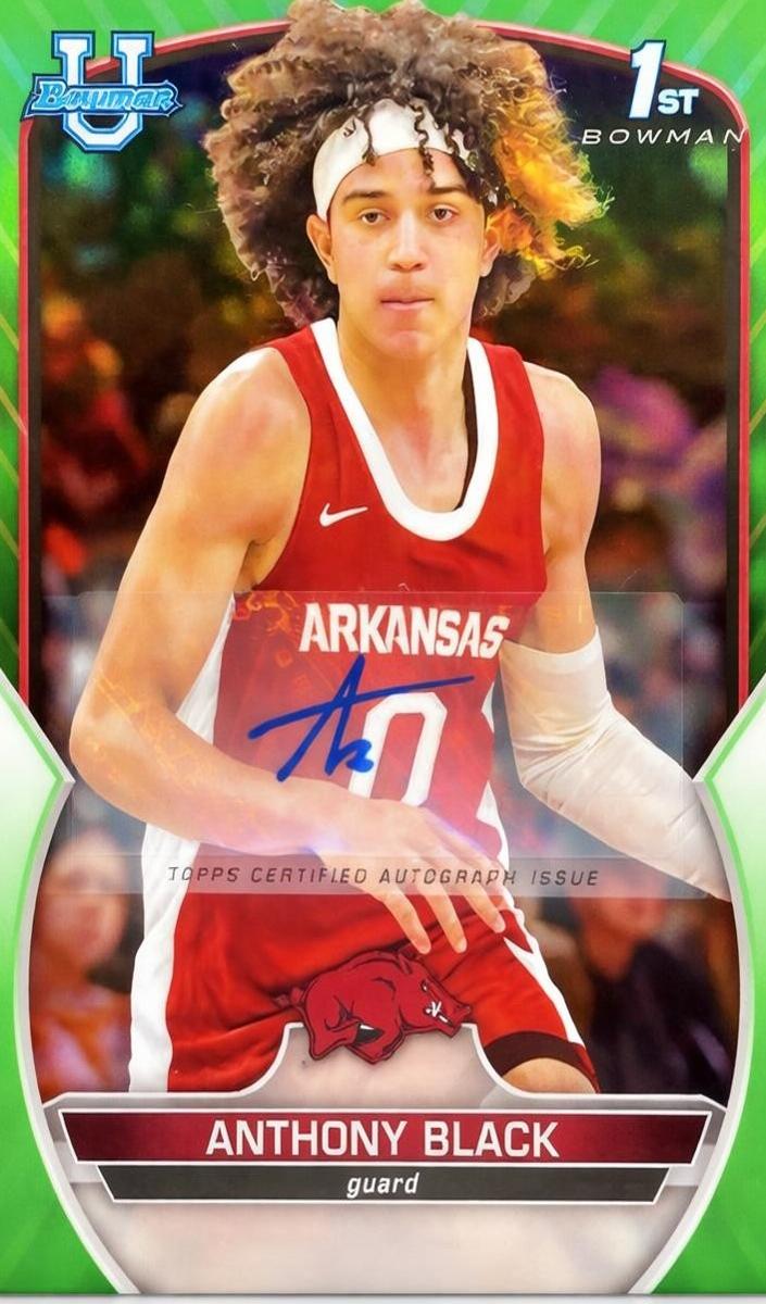 2022 Bowman Chrome University Basketball Green Refractor Anthony Black #58 PSA 8.5