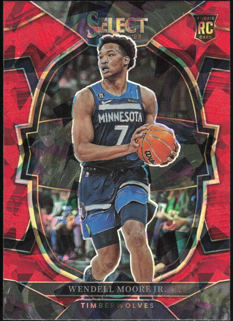 2022 Panini Select Basketball Red Cracked Ice Wendell Moore Jr. #73
