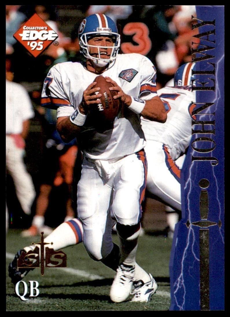 1995 Collector's Edge Excalibur Football Sword and Stone Gold John Elway #21