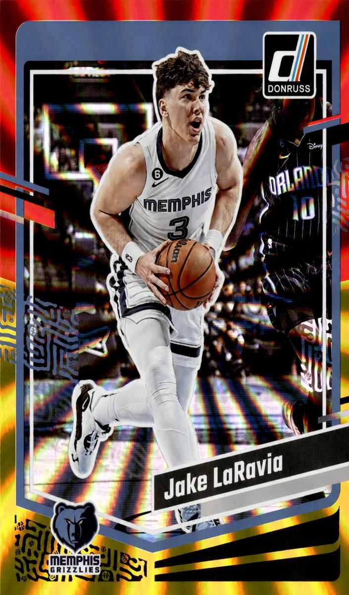 2023 Panini Donruss Basketball Red and Gold Laser Jake LaRavia #22
